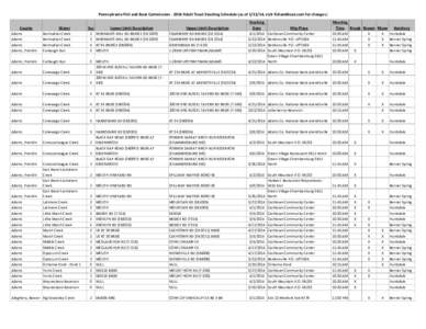 Pennsylvania Fish and Boat Commission[removed]Adult Trout Stocking Schedule (as of[removed], visit fishandboat.com for changes) County Water  Sec