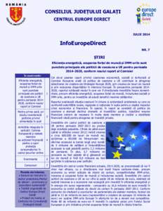 CONSILIUL JUDEȚULUI GALAȚI CENTRUL EUROPE DIRECT IULIE[removed]InfoEuropeDirect