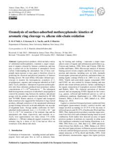 Ozonolysis / Oxidizing agents / Ozone / Alkene / Adsorption / Chemical reaction / Vanillin / Chemistry / Functional groups / Aldehydes