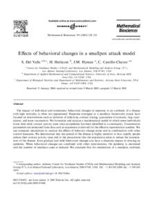 Mathematical Biosciences–251 www.elsevier.com/locate/mbs Eﬀects of behavioral changes in a smallpox attack model S. Del Valle