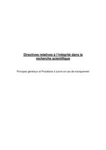 Microsoft Word - Intégrité dans la recherche _version définitive-sans mention Bureau 1ère page_.doc