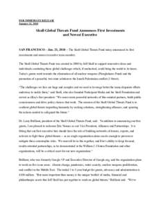 Microsoft Word - Skoll Global Threats Fund Press Release- final2.doc