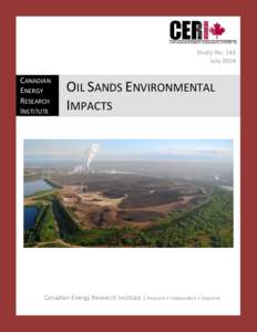 Study No. 143 July 2014 CANADIAN ENERGY RESEARCH