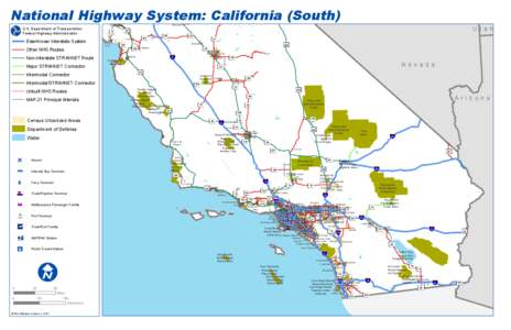National Highway System: California (South) ± ³