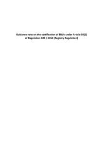 Guidance note on the certification of ERUs under Article[removed]of Regulation[removed]Registry Regulation) Abbreviations  AIE