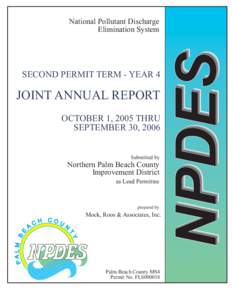 SECOND PERMIT TERM - YEAR 4  JOINT ANNUAL REPORT OCTOBER 1, 2005 THRU SEPTEMBER 30, 2006 Submitted by