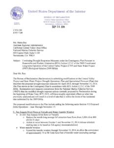 Transfer Window Letter to NMFS[removed]