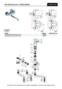 CeraPlan III  Wand-Waschtischarmatur	 B0905AA,B0906AA 90