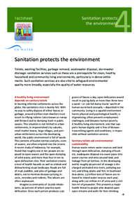 INTERNATIONAL YEAR OF  SANITATION Sanita on protects