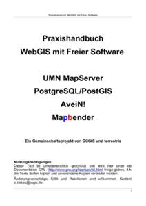 Praxishandbuch WebGIS mit Freier Software