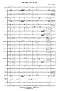 CONCERTO FOR HORN Solo Horn Flute  Oboe