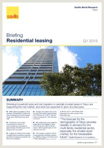 Savills World Research Tokyo Briefing Residential leasing