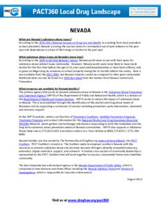 What are Nevada’s substance abuse issues? According to the[removed]National Surveys on Drug Use and Health, in a ranking from most prevalent to least prevalent, Nevada is among the top ten states for nonmedical use o