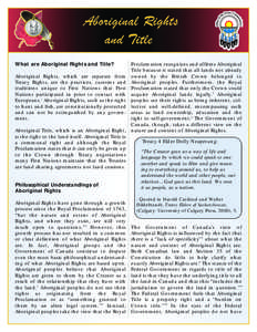 Aboriginal title / Delgamuukw v. British Columbia / Calder v. British Columbia / British Columbia Treaty Process / Section Thirty-five of the Constitution Act / First Nations / Brian Slattery / R. v. Sparrow / Law / Aboriginal title in Canada / Aboriginal peoples in Canada