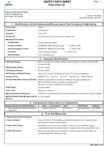 SAFETY DATA SHEET Polysorbate 20 Cayman Chemical Company 1180 E. Ellsworth Rd. Ann Arbor, MI 48108