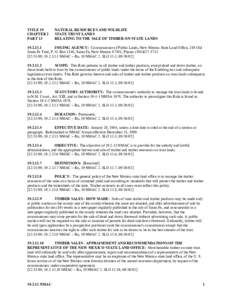 TITLE 19 CHAPTER 2 PART 13 NATURAL RESOURCES AND WILDLIFE STATE TRUST LANDS