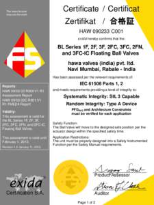 Safety Integrity Level / Safety instrumented system / SIL / Valve / IEC 61508 / Safety / Risk / Security