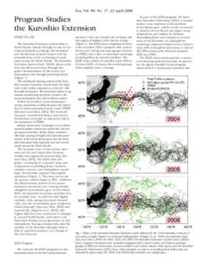 Eos, Vol. 89, No. 17, 22 April[removed]Program Studies the Kuroshio Extension PAGES 161–162 The Kuroshio Extension system links to