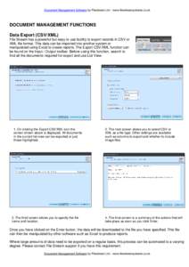 Document Management Data Export (CSV/XML)