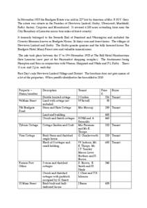 In November 1925 the Bradgate Estate was sold in 227 lots by direction of Mrs. K.H.V. Grey. The estate was situate in the Parishes of Newtown Linford, Groby, Ulverscroft, Markfield, Ratby Anstey, Cropston and Mountsorrel