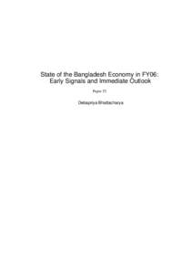 State of the Bangladesh Economy in FY06