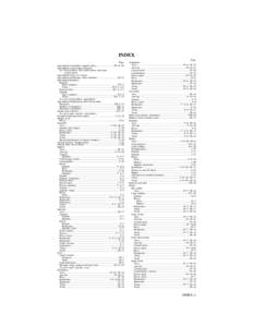 INDEX Page Agricultural commodity support prices ............................IX–33–34 Agricultural conservation program See Conservation, Soil conservation, and water conservation.