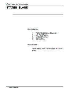Father Capodanno Boulevard / Staten Island Ferry / Hylan Boulevard / Lily Pond Avenue / Segregated cycle facilities / Midland Avenue / Midland Beach /  Staten Island / School Road / Lane / Geography of New York City / Transport / New York City