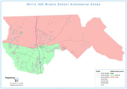 Willis ISD Middle School Attendance Zones  W