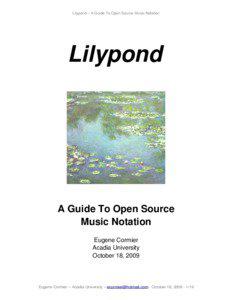 Lilypond – A Guide To Open Source Music Notation  Lilypond