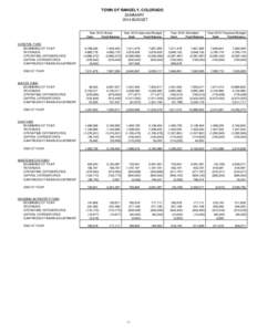 TOWN OF RANGELY, COLORADO SUMMARY 2014 BUDGET