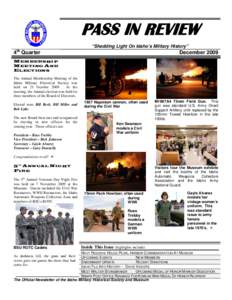 PASS IN REVIEW “Shedding Light On Idaho’s Military History” th 4 Quarter