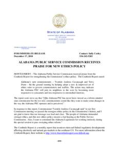 Alabama / Southern United States / Confederate States of America / Alabama Public Service Commission