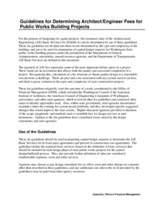 A/E Fee Guidelines for Public Works Building Projects (through June 30, 2015)