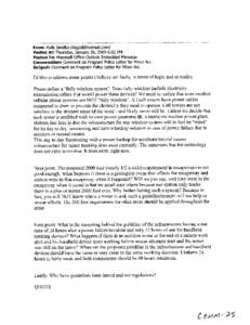 Mine Safety and Health Administration (MSHA) - Comments on Public Rule Making - Wireless Communications and Electronic Tracking Systems Guidance - PPL DraftMine Safety and Health Administration (MSHA) - Comments on Publi