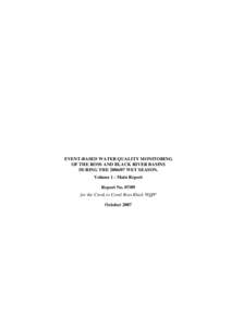 WATER QUALITY CHARACTERISTICS OF WATERS DRAINING DEFFERENT LAND USES IN THE TULLY/MURRAY RIVERS REGION