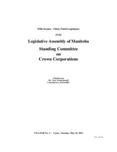 The Legislative Assembly of Manitoba Debates and Proceedings