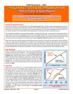 Astrophysics / Space / Solar flare / Coronal mass ejection / Geomagnetic storm / Solar cycle / Corona / Solar variation / Ionosphere / Space plasmas / Physics / Plasma physics