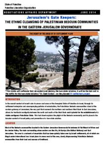 Fertile Crescent / Jerusalem / E1 Plan / E1 / Abu Dis / Palestinian exodus / West Bank / Israeli settlement / Kfar Adumim / Asia / Israeli–Palestinian conflict / Jerusalem Governorate
