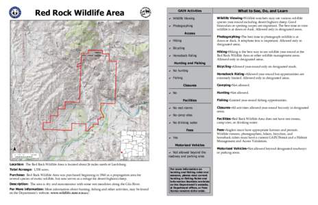 Red Rock Wildlife Area  GAIN Activities a Wildlife Viewing a Photographing Access