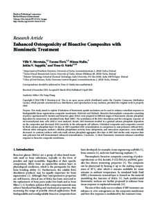 Enhanced Osteogenicity of Bioactive Composites with Biomimetic Treatment