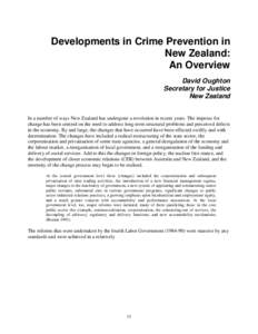 Developments in crime prevention in New Zealand : an overview