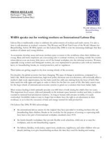 Behavior / World Alliance for Breastfeeding Action / Chris Mulford / World Breastfeeding Week / La Leche League International / International Baby Food Action Network / Lactation / Human breast milk / Baby food / Breastfeeding / Anatomy / Biology