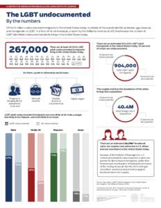 A CENTER FOR AMERICAN PROGRESS and WILLIAMS INSTITUTE GRAPHIC  The LGBT undocumented By the numbers Of the 11 million undocumented immigrants in the United States today, hundreds of thousands identify as lesbian, gay, bi