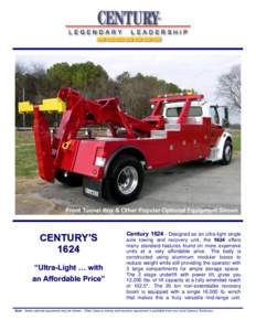 CENTURY′S 1624 “Ultra-Light … with an Affordable Price”  CenturyDesigned as an ultra-light single