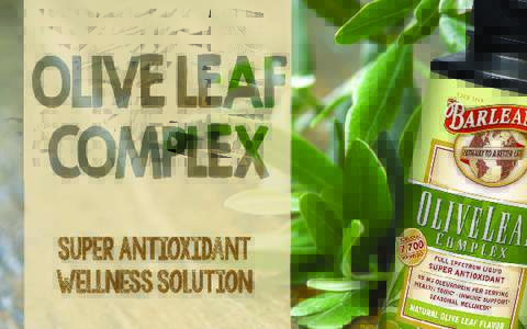 Lit 407  WHAT IS OLIVE LEAF COMPLEX? Used for centuries as a traditional medicinal plant throughout the world, Olive Leaf Complex was regarded as somewhat