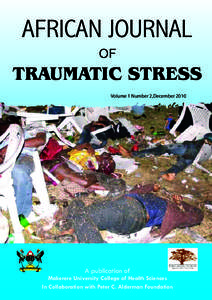 AFRICAN JOURNAL OF TRAUMATIC STRESS Volume 1 Number 2,December 2010