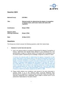 Marketing / Identification / Trademark / Canadian trademark law / Trademark law / Trademark dilution / Trademark distinctiveness / Intellectual property law / Brand management / Product management