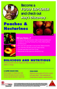 Become a FOOD EXPLORER and check out May’s Discovery...  Peaches &