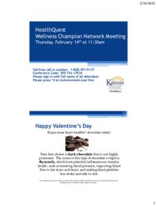 HealthQuest Wellness Champion Network