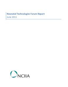 Neonatal Technologies Forum June 2011 report FINAL[1]